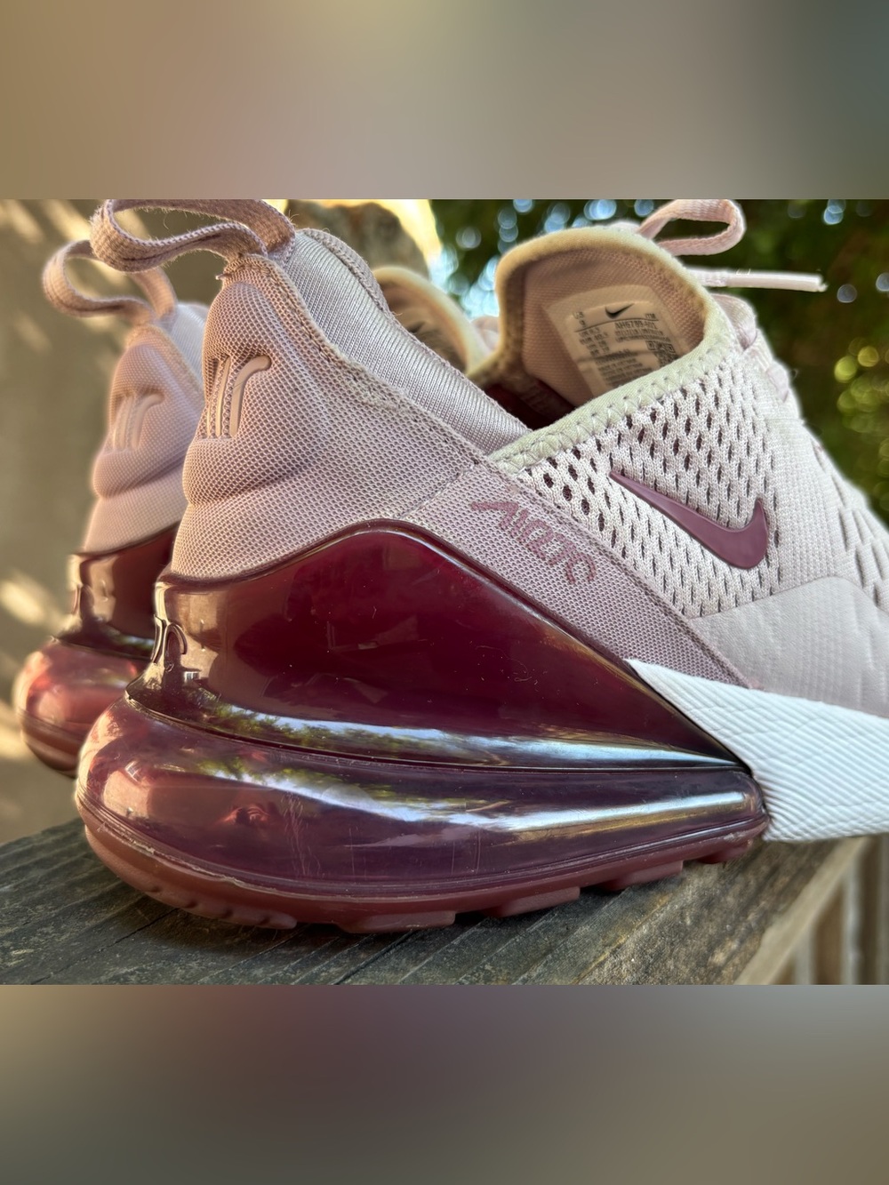 Nike Air Max 270 Sneakers- Women’s Size 9 Barely Rose/Vintage Wine - Picture 9 of 13
